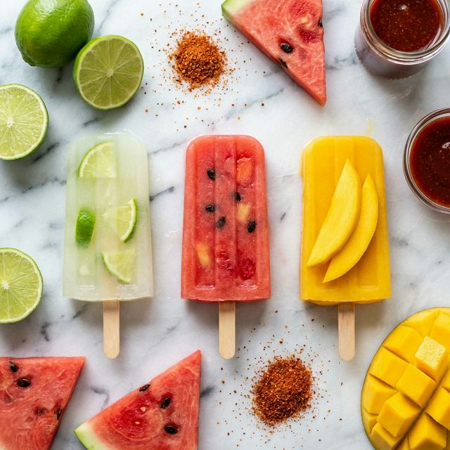 Paletas de agua de frutas naturales